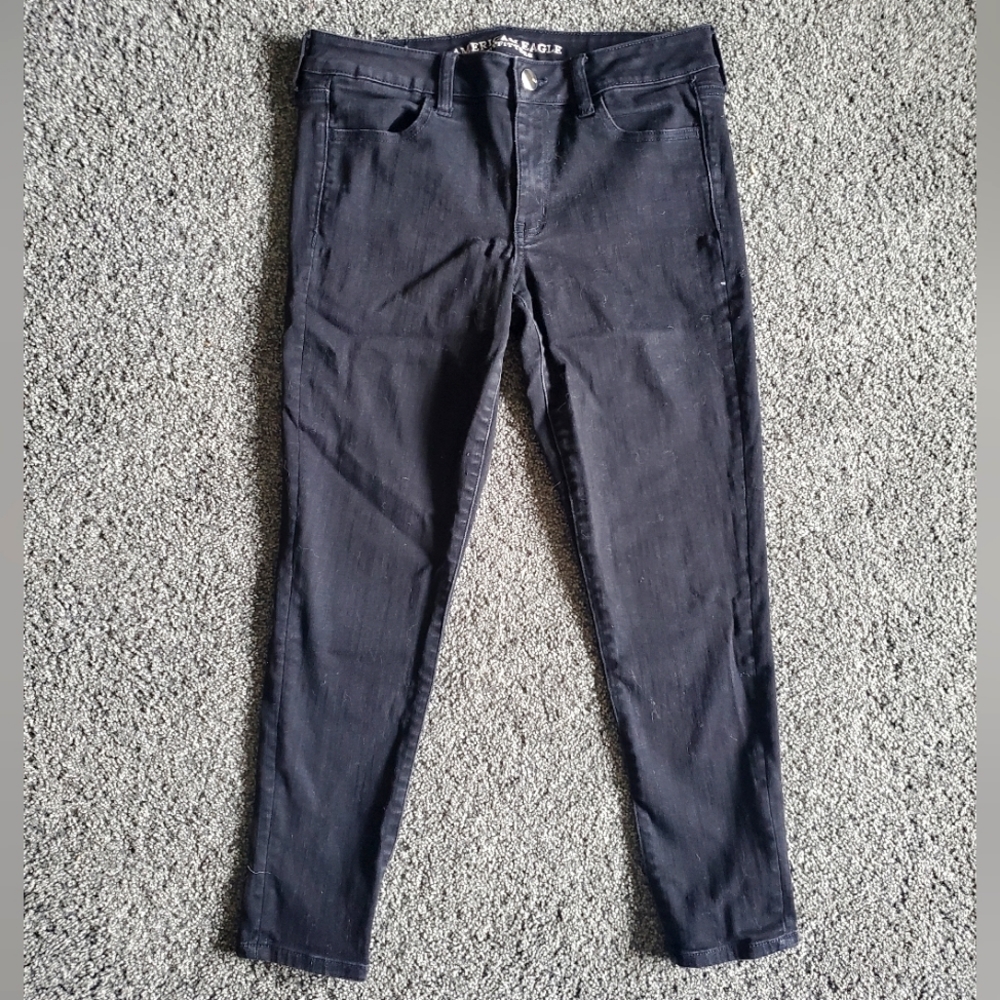 American Eagle Black Jeggings Size 10 Short